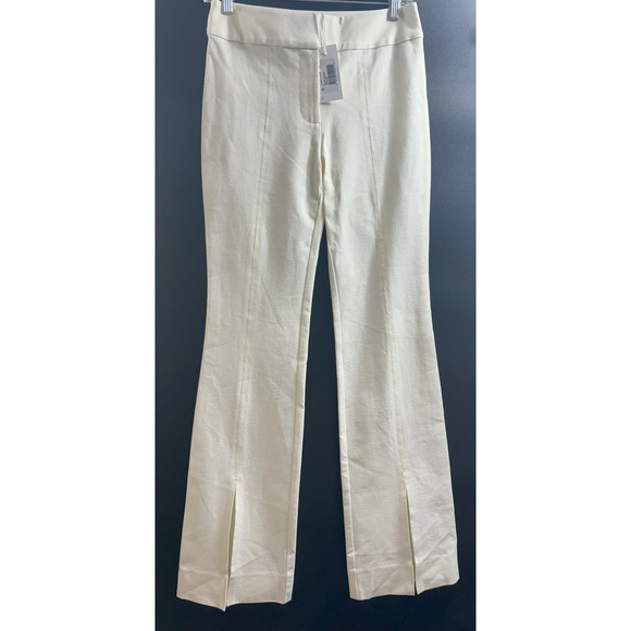Derek Lam NWT 10 Crosby Soft White Lucia Front Slit Trousers Size 4 MSRP $375‎ - Picture 1 of 8